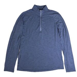 Lululemon Jacket Medium Men's 1/4 Zip Pullover Blue Long Sleeve Sweater Train